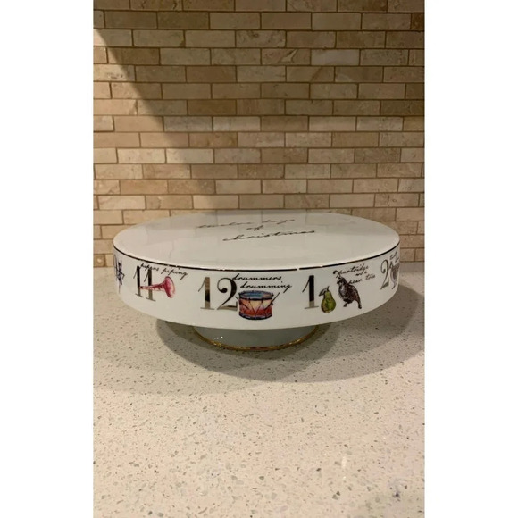 12 Days of Christmas Pedestal Porcelain Stand - Picture 6 of 11